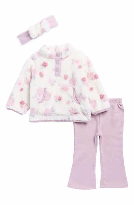 Fleece Pullover, Pants and Headband 3-Piece Set