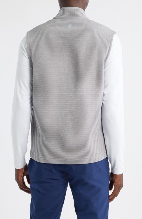 Johnnie-o Reggie Performance Zip-up Vest In Gray