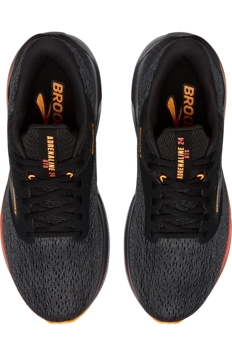 Brooks Adrenaline GTS 24 Running Shoe, Alternate, color, Black/ Ebony/ Burnt Sienna
