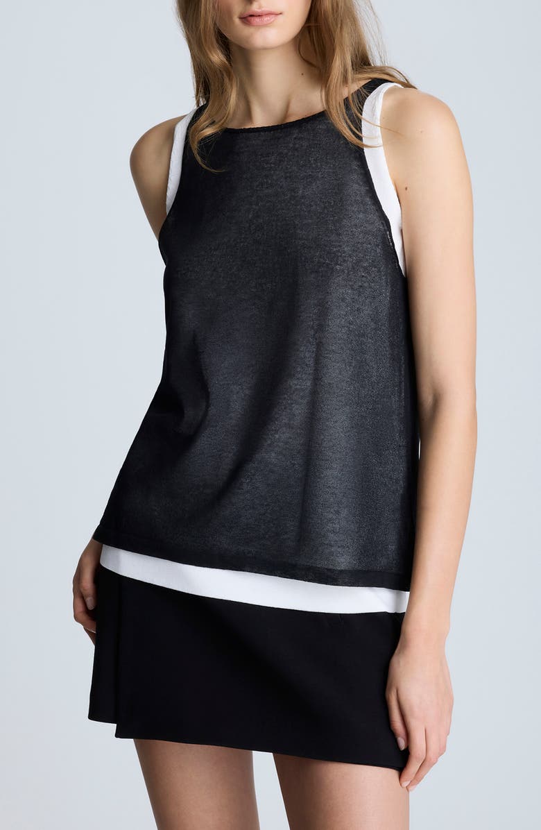 Kenneth Cole Sheer Layer Tank, Main, color,