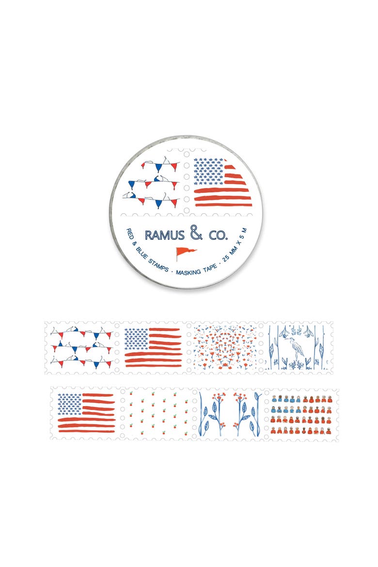 Everyday Masking Tape Roll of Perforated Stamps - 3ct Rolls, "Sandy" + "Scenic" + "Red & Blue", Alternate, color, Multi-Pack