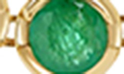 Valani Atelier Emerald Bezel Eternity Necklace In 14k Yellow Gold