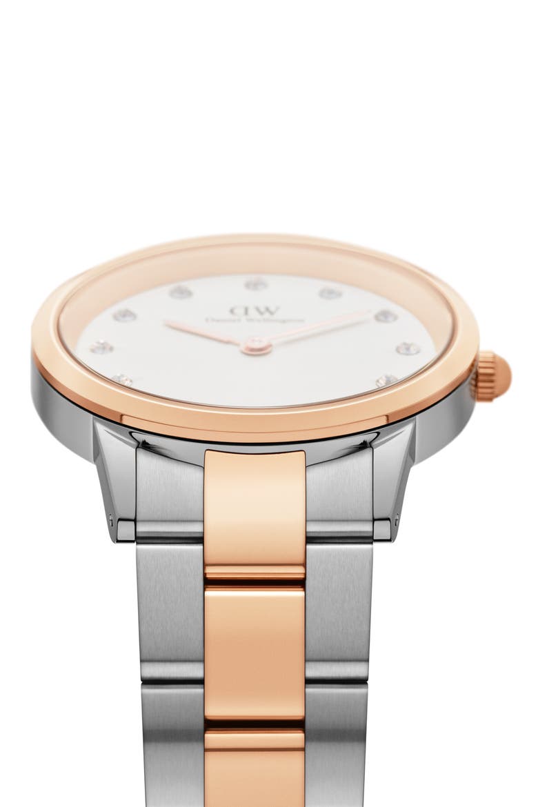 Iconic Lumine Bracelet Watch, 28mm, Alternate, color, ROSE GOLD/ SILVER