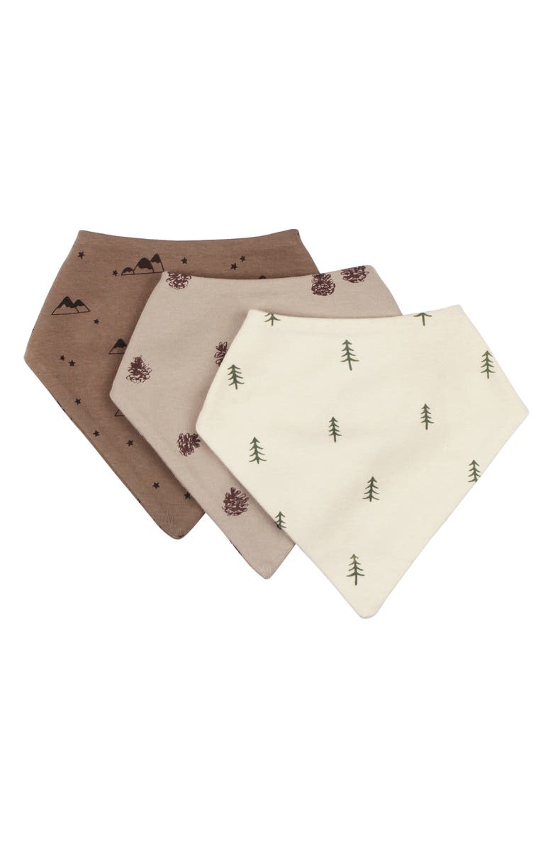 L'ovedbaby 3-Pack Organic Cotton Bandana Bibs, Main, color, Pine & Peak