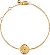 Monica Vinader Initial Stamp Charm Bracelet