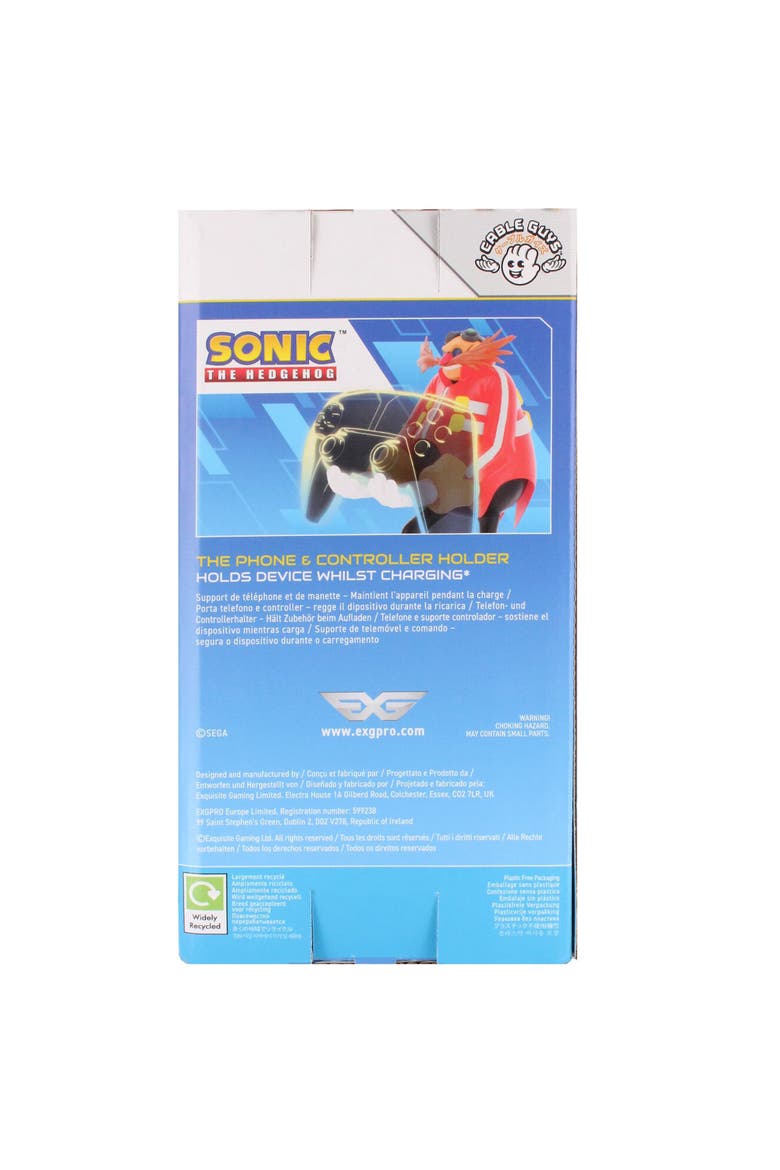 Sonic Dr. Eggman Cable Guys Controller Phone Holder Collectible, Alternate, color, Multicolored