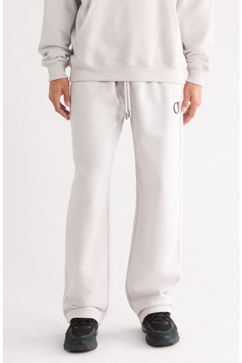 OW Cotton Sweatpants, Main, color, LIGHT STONE-BLACK