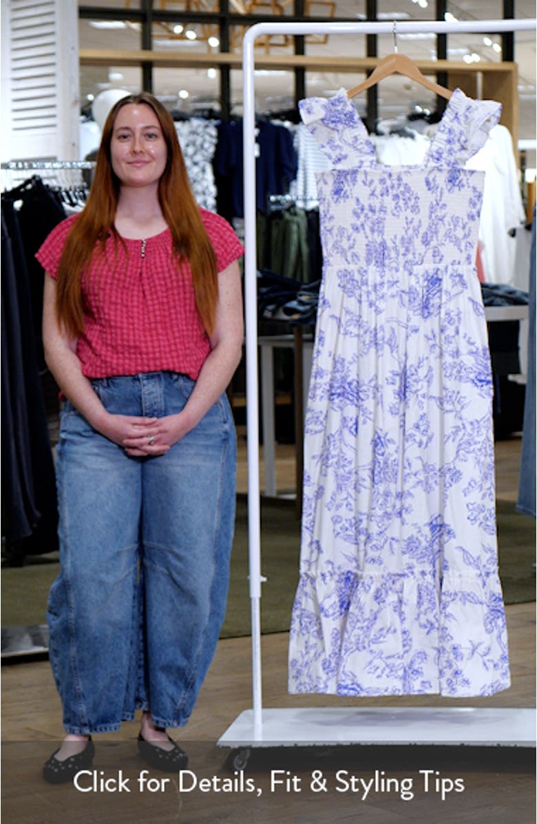 Floral Print Maxi Dress, sales video thumbnail