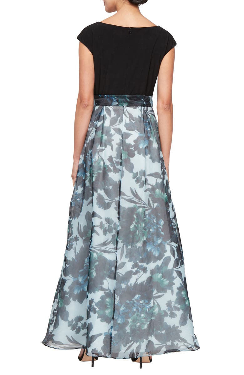 SL FASHIONS Organza Patterned Gown, Alternate, color, 