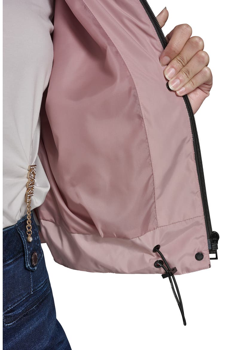 Short Hooded Logo Rain Jacket, Alternate, color, BLUSH