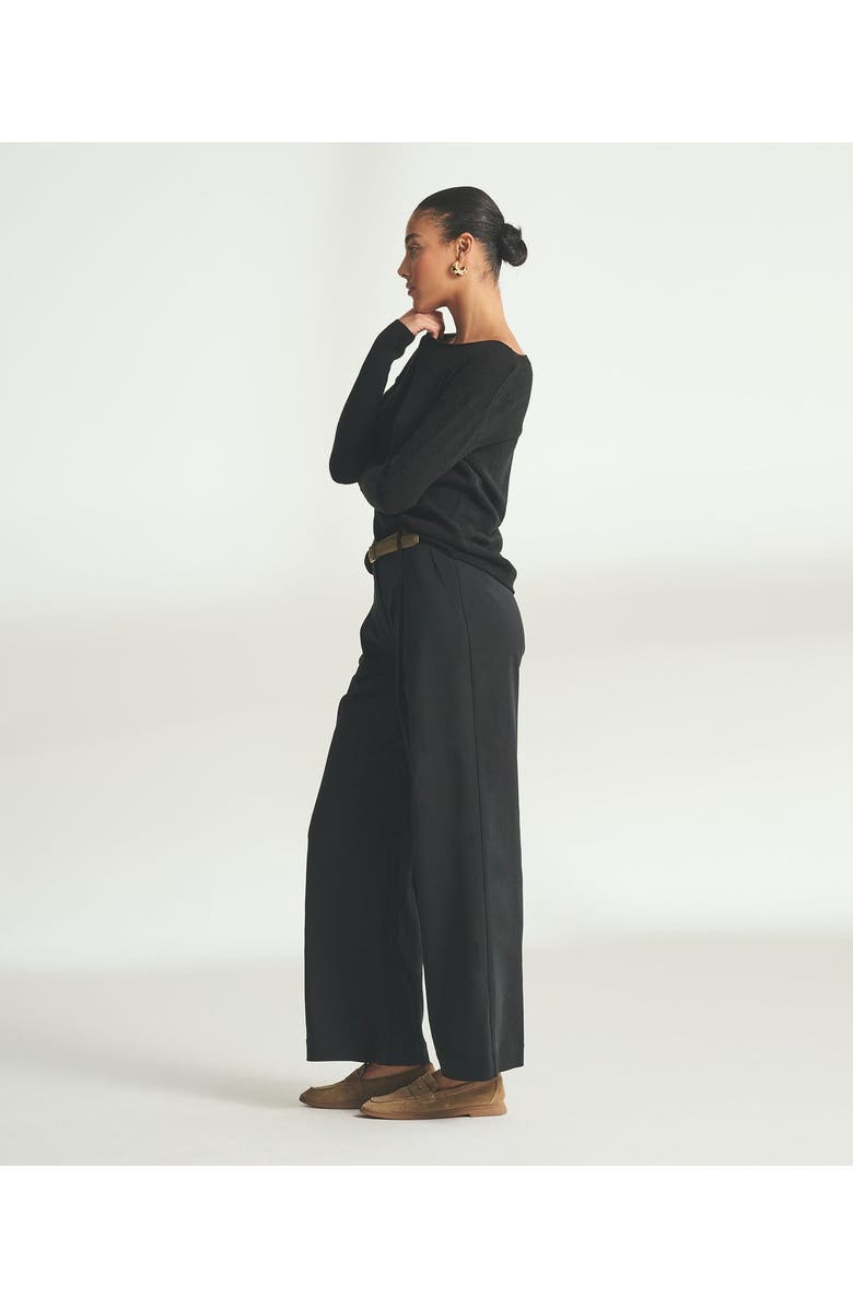 NAADAM Lightweight Cashmere Boatneck Sweater, Alternate, color, Black