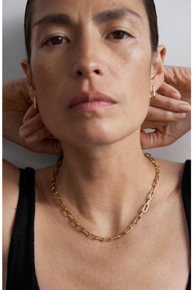 Alta Slim Chain Necklace, Alternate, color, 18CT GOLD VERMEIL