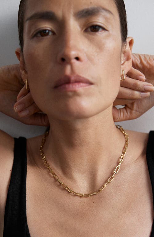 Monica Vinader Womens Alta Mini 18ct Yellow Gold Vermeil Chain Necklac In Gold