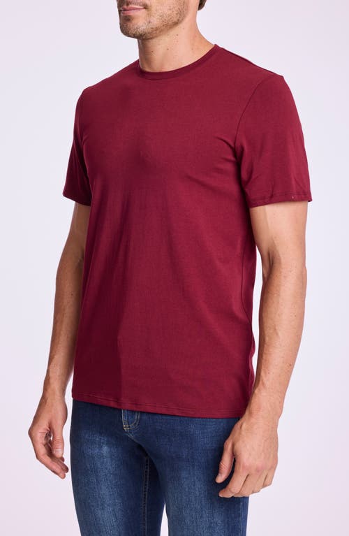Paisley & Gray Lucas Crewneck T-shirt In Burgundy