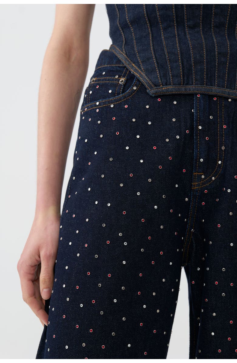 Nocturne High Waist Folding Leg Jeans, Alternate, color,