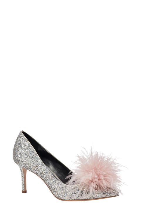marabou pointed toe pump (Women)