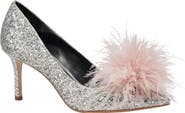 Kate Spade New York marabou pointed toe pump