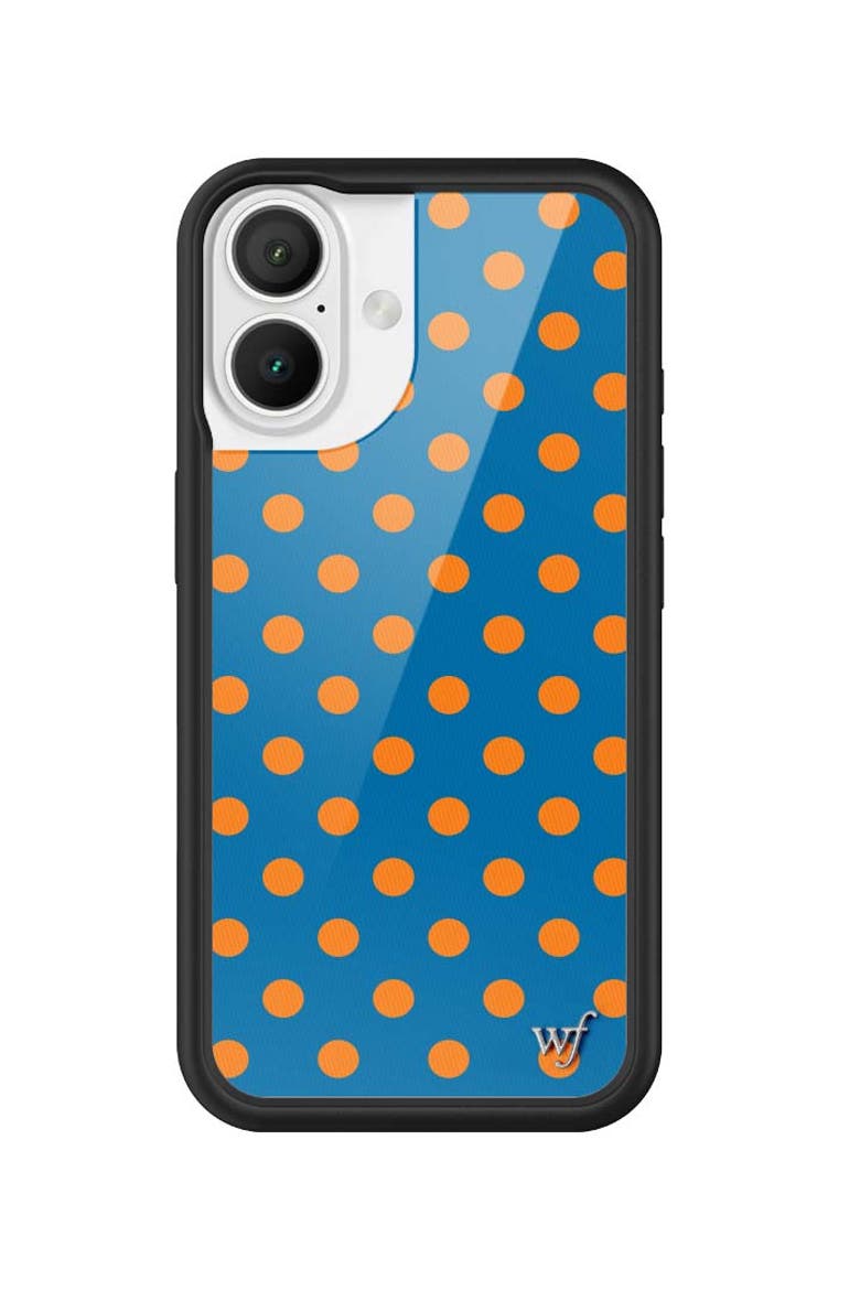 Polka Dot | Blue and Orange iPhone Case, Alternate, color, Blue