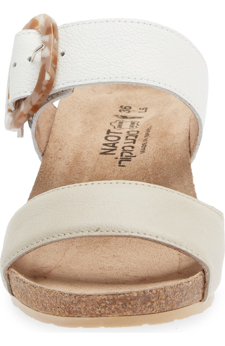 Naot Kingdom Wedge Slide Sandal, Alternate, color, Soft Ivory/ Soft White Leather