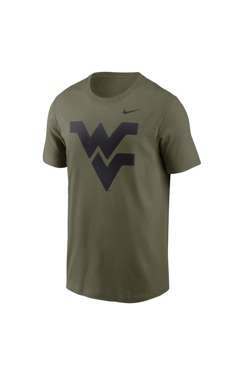 Nike Men's Nike Olive West Virginia Mountaineers 2024 Military Appreciation Tonal Logo Performance T-Shirt, Alternate, color, Olive