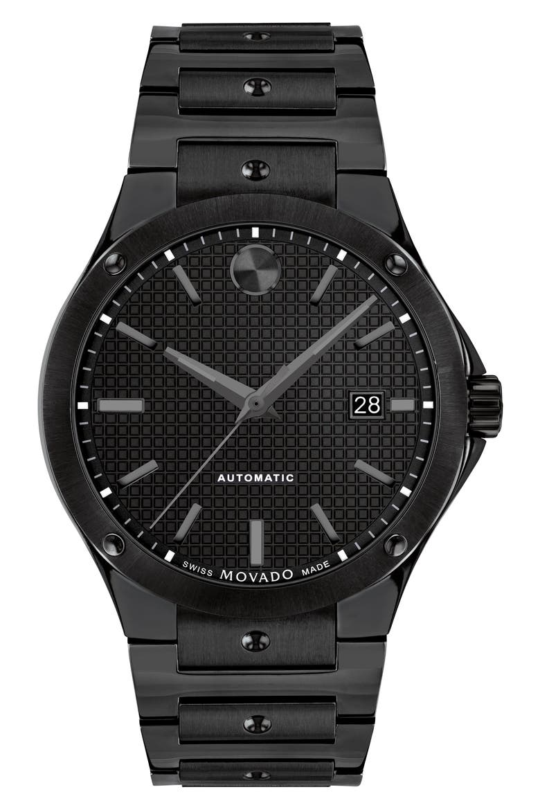 S.E. Automatic Bracelet Watch, 41mm, Main, color, BLACK