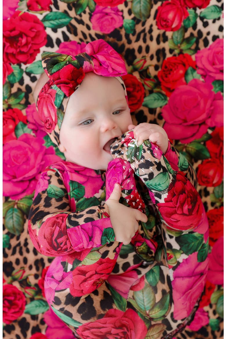 Ruffle Fitted One-Piece Footie Pajamas, Alternate, color, PINK