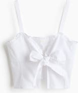 H&M Cropped Tie-detail Top
