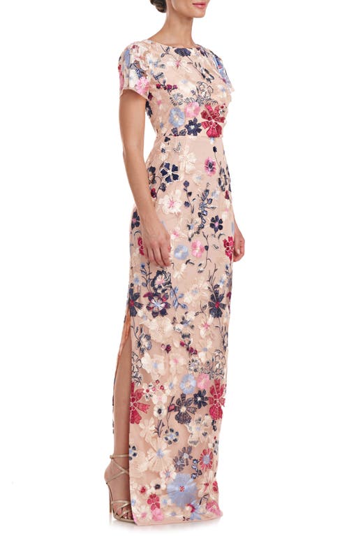 Js Collections Magnolia Floral Embroidery Gown
