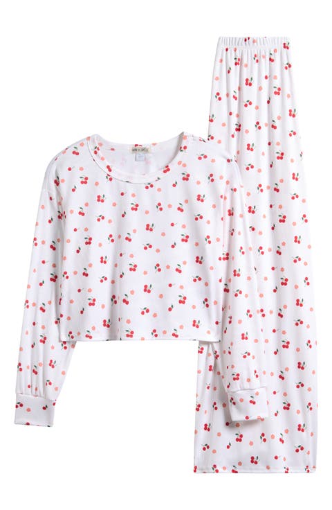 Kids
 Fitted Long Sleeve Top 
Lounge Pants Set (Big Kid)