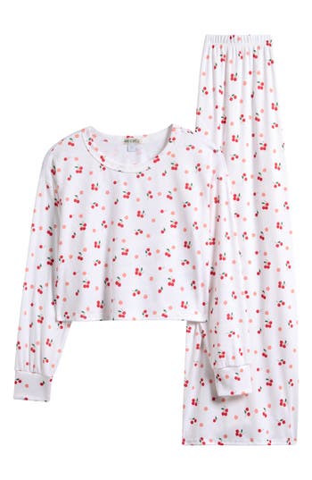 Ava & Yelly Kids' Fitted Long Sleeve Top & Leggings Set In Multi