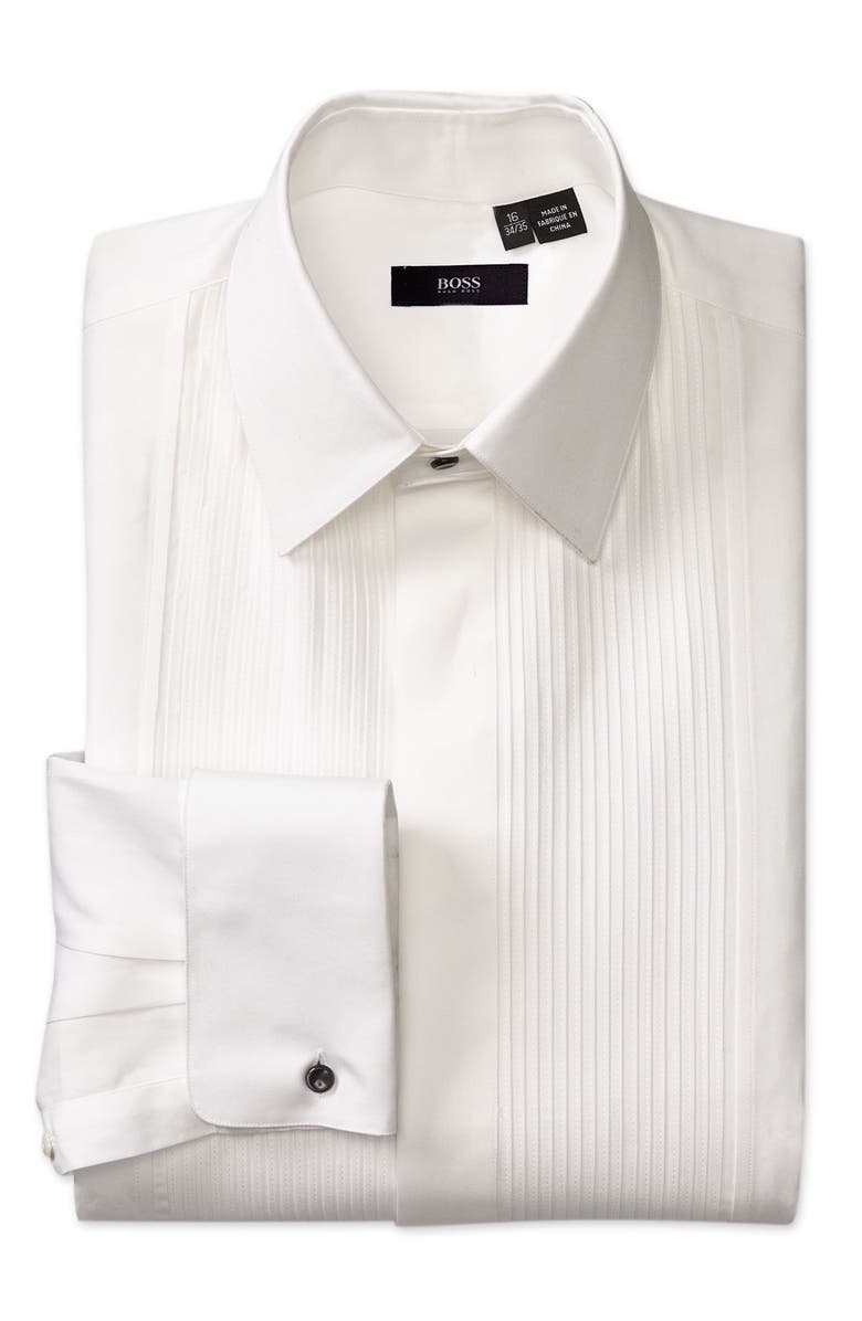 BOSS Black Classic Fit Tuxedo Shirt, Main, color,