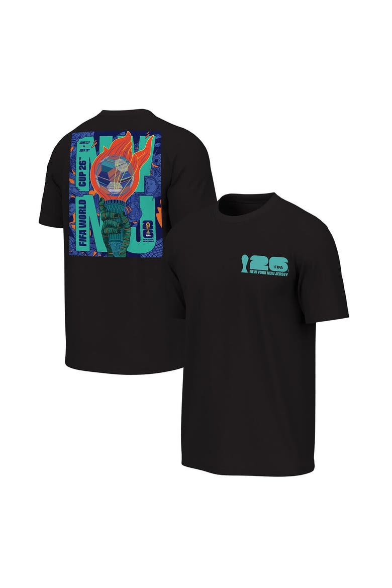 Men's Outerstuff Black 2026 FIFA World Cup New York Host City Poster Graphic T-Shirt, Main, color, Black