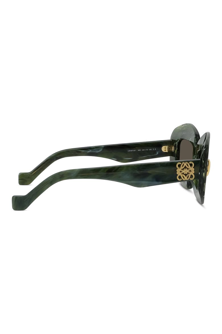 Silver Screen 49mm Rectangular Sunglasses, Alternate, color, SHINY GREEN MARBLE