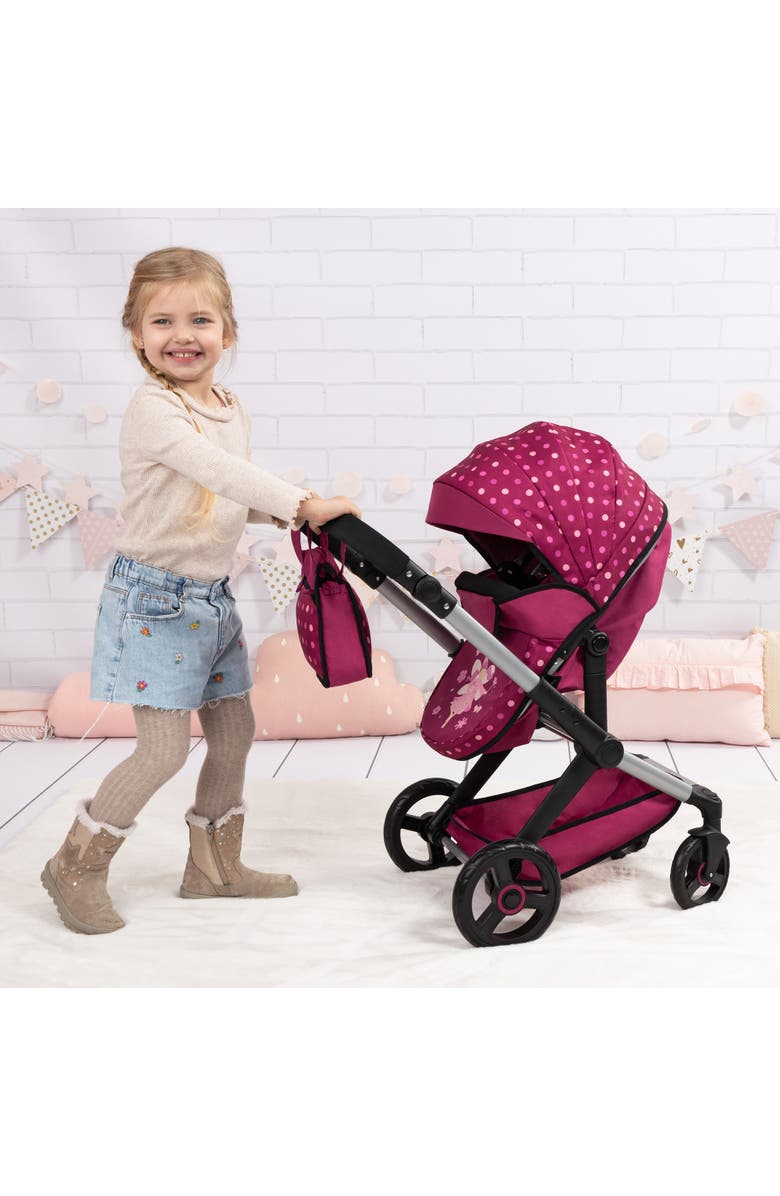 Bayer Design Xeo Mega Doll Set 10 Piece Pram, Bed, Handbag and More, Alternate, color, Multicolored