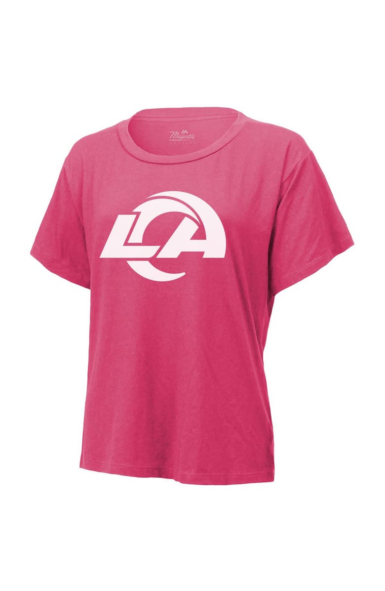 Majestic Threads Women's Majestic Threads Puka Nacua Pink Los Angeles Rams Name & Number T-Shirt, Alternate, color, Pink