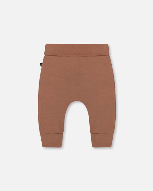 Deux Par Deux Baby Boy's Printed Organic Cotton Evolutive Pant Brown And Monkeys In Brown And Monkeys