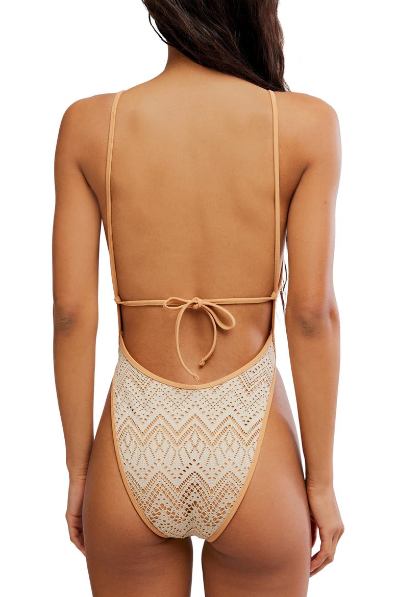 Amber One-Piece Swimsuit, Alternate, color, SAND