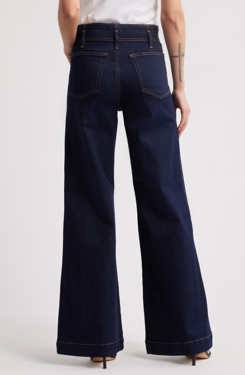FRAME The Seamed Wide Leg Trouser Jeans, Alternate, color, Rinse