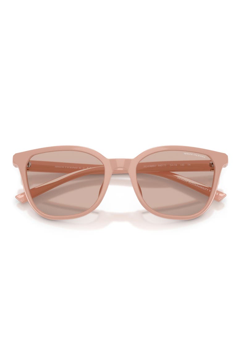 54mm Cat Eye Sunglasses, Alternate, color, SHINY NUDE BEIGE / LIGHT BROWN