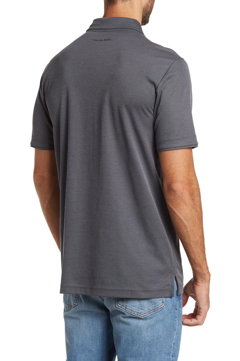 Excursion Knit Polo, Alternate, color, HEATHER BLACK