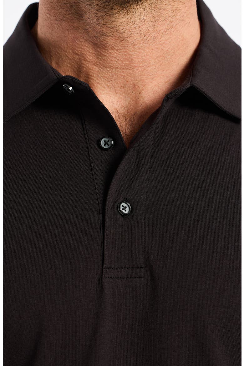 Furlan Stretch Cotton Polo, Alternate, color, BLACK