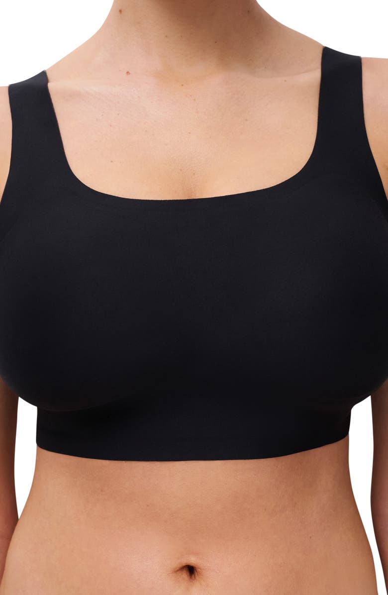 Chantelle Lingerie Softstretch Power Scoop Neck Bralette, Alternate, color, Black