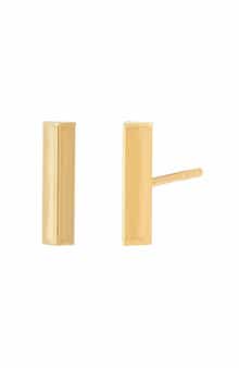 Frankie & Zoe Tube Bar Stud Earrings