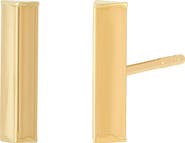 Frankie & Zoe Tube Bar Stud Earrings