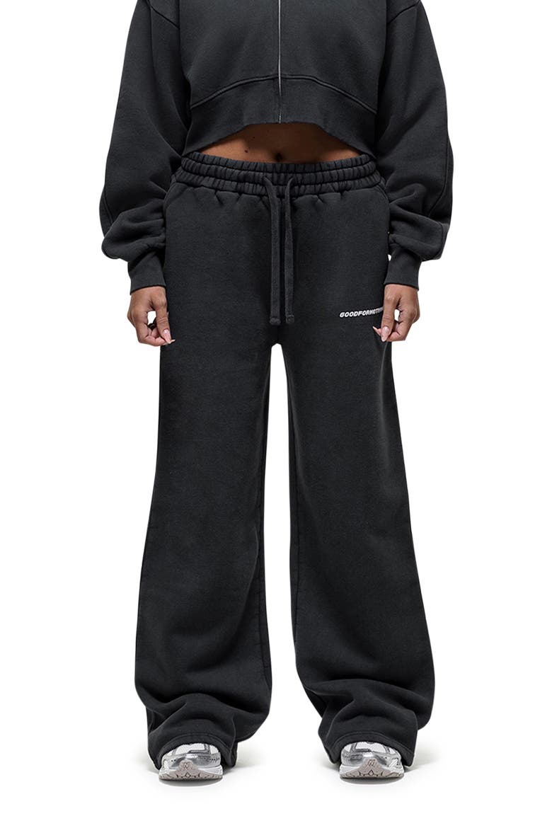 Vintage Black Relaxed Joggers, Main, color, Black