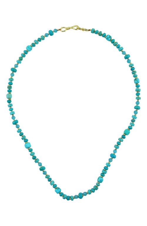 Panacea Turquise Bead Necklace In Turquoise