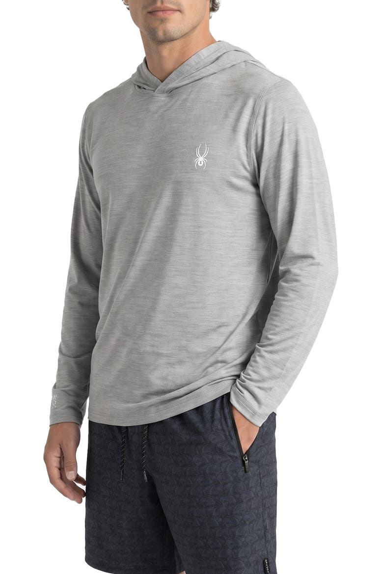 Core Heather Hooded Rashguard, Alternate, color, ALLOY