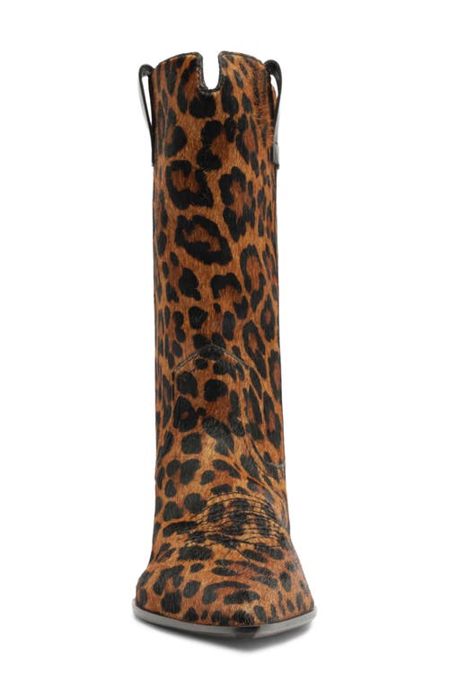 Schutz Ashley Genuine Calf Hair Western Boot In Brown