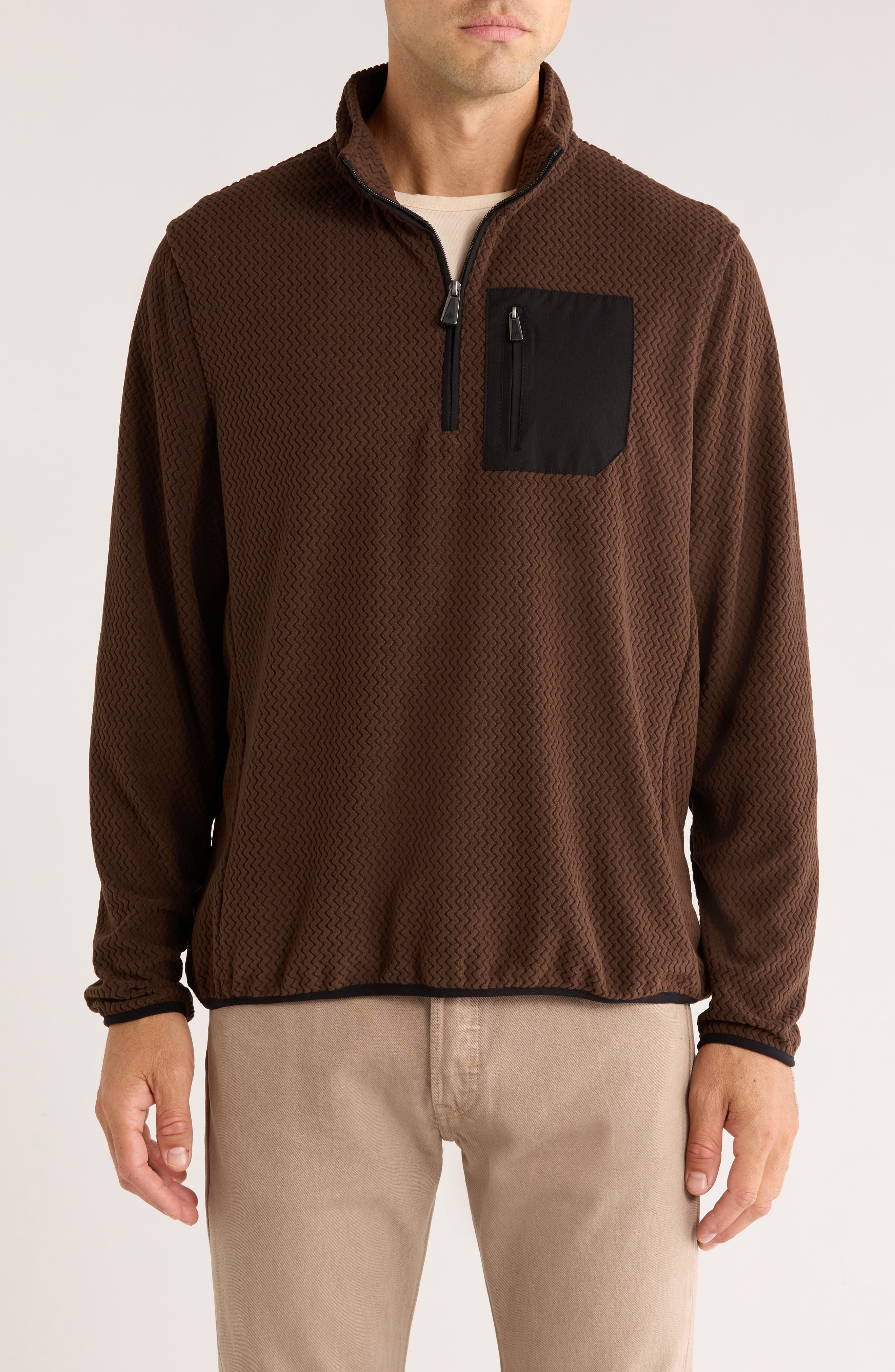 Vault Chevron Knit 1/4 Zip Pullover - image 3