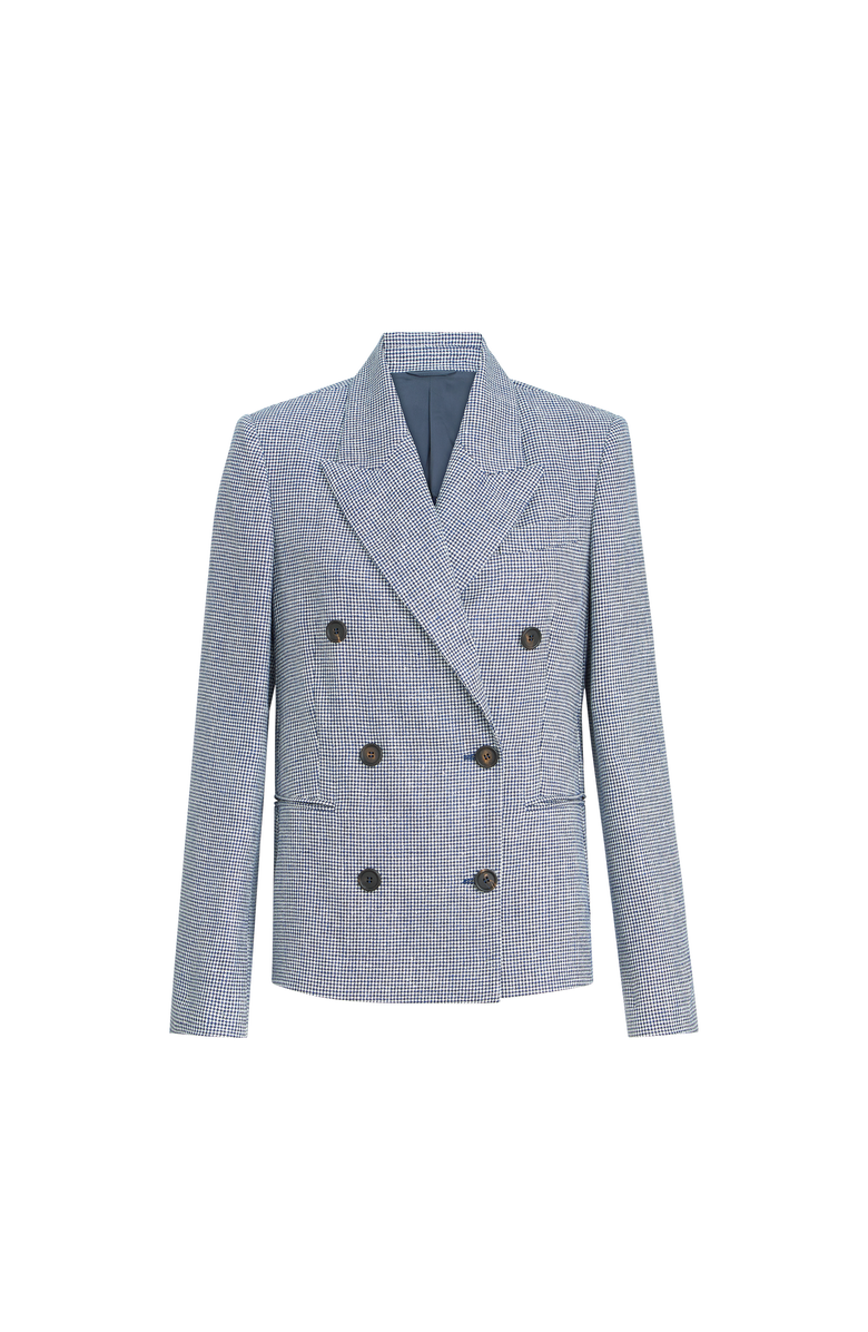 Brunello Cucinelli Houndstooth blazer, Main, color, Blue